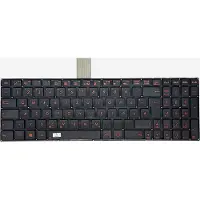 T-ProTek DUITSE - Toetsenbord, rood bedrukt, zonder frame, compatibel met Asus K56C