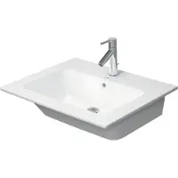 Duravit Me by starck meubelwastafel 63x49cm 1 kraangat met overloop wit