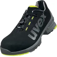 Uvex 85447, Heren, Volwassenen, Veiligheidsschoenen, Zwart, Geel, ESD, S2, Snelstropsysteem