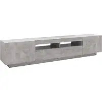 Syfax Tv-meubel met LED-verlichting 200x35x40 cm betongrijs
