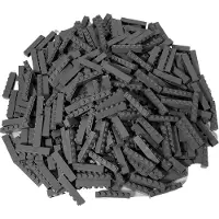 LEGO 1x6 steen, hoge steen, donkergrijs - 3009, NIEUW! Aantal: 50 stuks