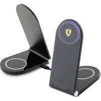Ferrari - gedrukt - logo MagSafe opvouwbare 2in1 15W inductieve oplader - zwart