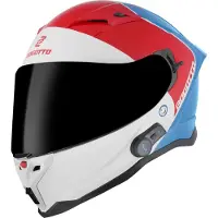 Bogotto H153 BT SPN Wit Rood Blauw Bluetooth Helm Maat M