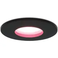 Hofronic Smart WiFi dimbare RGBWW LED inbouwspot Porto zwart GU10 5,5 Watt IP44