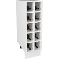 VCM Esilo keuken onderkast 25 cm 10 wijnplanken wit.