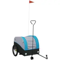 Syfax Fietstrailer 45 kg ijzer zwart en blauw