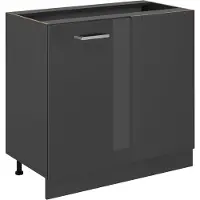 Vicco R-Line Hoekkast – 86 cm zonder werkblad Antraciet Hoogglans