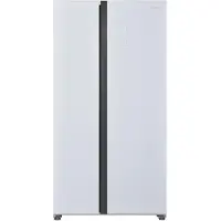 Heinner HSBS-H442NFGWHE++ Amerikaanse Side-by-Side Koelkast – 442 L – Full No Frost – Deur-open Alarm – LED Touch Display – Smart Eco Functie – Wit – 5 Jaar Garantie