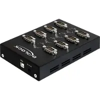 DeLOCK USB-A (m) naar 8x 9-pins SUB-D met moeren (m) seriële RS232 adapter / MosChip chip