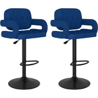 Syfax Barkrukken 2 st stof blauw