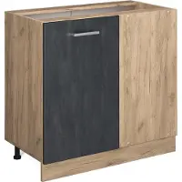 Vicco R-Line Hoekkast – 86 cm zonder werkblad Zwart beton