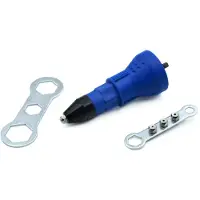 GEKO Elektrische popnageladapter - snel en nauwkeurig - 4 verwisselbare koppen
