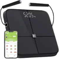 Hammer Lichaamsanalyse-weegschaal Body Screen TX, 8 sensoren, zwart, incl. app, Bluetooth