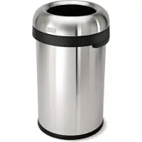 Simplehuman Afvalemmer Bullet Open Top RVS, 80 liter - Simplehuman
