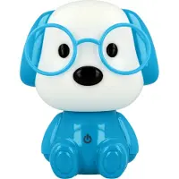Westcott Lightbuddies Lampe Hund Hugo, LED-nachtlamp voor kinderen met batterij en USB-oplaadkabel, dimbaar, blauw-wit, E-88003 00