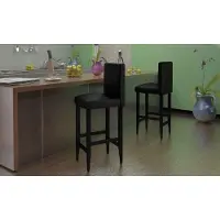 Prolenta Maison Exclusive - Barstoelen, set van 4, zwart, kunstleer