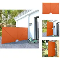 vidaXL Inklapbaar Windscherm - 300 x 150 cm - Terracotta - Parasol