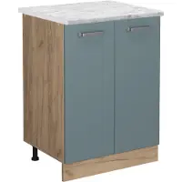 Vicco R-Line Keukenonderkast – 60 cm WB Marmer Blauw-grijs