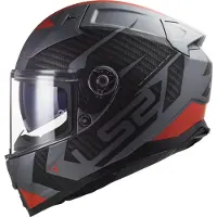 LS2 FF811 Vector II split helm, grijs/rood, XXS (51/52)