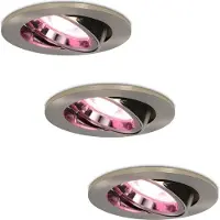 HOFTRONIC™ Set van 3 stuks smart WiFi LED inbouwspots Lublin dimbaar RGBWW kantelbaar IP20