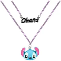 Disney Stitch Ohana Necklace Roze
