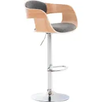 CLP Barstoel King - bekleding: stof, frame: naturel hout - Donkergrijs