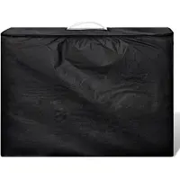 vidaXL Massagetafel, inklapbaar, 2 zones, met houten frame, crèmekleurig