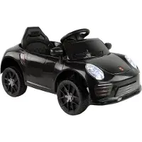 Leantoys Elektrische kinderauto - met afstandsbediening - 12V - zwart