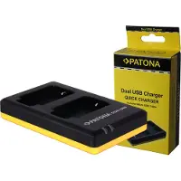 PATONA NP-BX1 Dubbele Lader (Lader), Stroomvoorziening voor de camera, Zwart