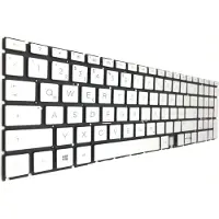 T-ProTek DUITSE - Toetsenbord, zilverkleurig, compatibel met HP Envy 17-ch0000