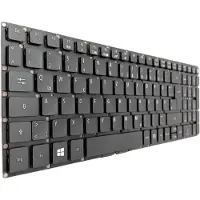 T-ProTek Toetsenbord - Kleur: Zwart - zonder rand. Duits toetsenbordindeling, compatibel met Acer Aspire ES 17