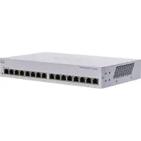 Cisco Business 110 Series 110-16T - Switch - onbeheerd - 16 x 10/100/1000 - Geschikt voor plaatsing op een bureau, in een rack of aan de muur