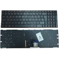 T-ProTek Duits toetsenbord, zwart, met rode achtergrondverlichting, compleet, geschikt voor Asus ROG Strix GL702VM-GC102D