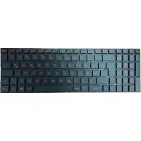 T-ProTek Duits toetsenbord, zwart, met rode achtergrondverlichting, compleet, geschikt voor Asus ROG Strix GL702VS-BA230T