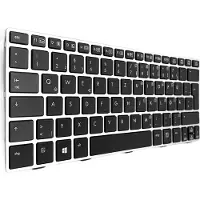 T-ProTek Toetsenbord, zilveren frame met verlichting, compatibel met HP EliteBook Revolve 810 G3 (J8R98EA)