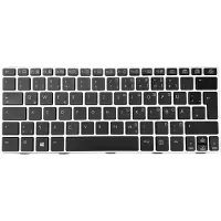 T-ProTek Toetsenbord, zilveren frame met verlichting, compatibel met HP EliteBook Revolve 810 G3 (L4A56LA)