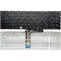 T-ProTek Toetsenbord - Kleur: Zwart - Met verlichting - Zonder frame. Compatibel met Duitse toetsenbordindeling, geschikt voor MSI GE72-6QF16H21