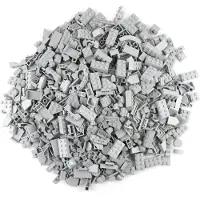 LEGO Steentjes, speciale lichtgrijze kleur, gemengd assortiment, nieuw! Aantal: 50 stuks