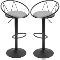 HOMCOM -Barkruk-Metaal-51x46x100cm-Grijs
