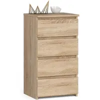 Akord Kommode CL4 met 4 Lades / Furniture Factory / Sonoma Eik / 40x74x35 cm