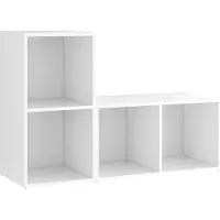 Sonstiges Tv-meubelen 2 st 72x35x36,5 cm bewerkt hout wit