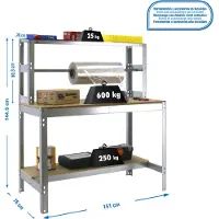 Simonwork (bancos De Trabajo) Bt4 Metaalplank 1445x1510x760 Mm