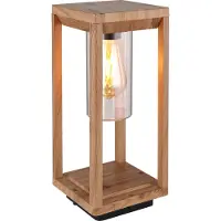Globo Sokkellamp buiten Candela, dimbaar, hout licht, Aluminium, Modern, Sokkellamp