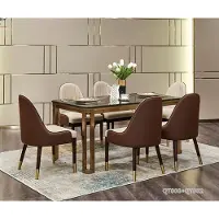 AEA Esstisch Stühle Esszimmer Set Essgruppe Moderner Tisch 7tlg Set Stuhl Tisch