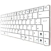 T-ProTek DUITS - Zilverkleurige toetsenbordplaat zonder frame, geschikt voor Sony Vaio SVE14A1X1EHHS SVE14A1X1ESHS