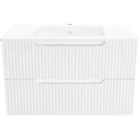 Aurlane Wastafelonderkast Emilien 50cm - Sneeuwwit Mat - Met 2 Lades
