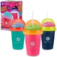 Chillfactor granita mok - Bandai - Willekeurige kleur Blauw, Roze of Groen - geleverd met rietje