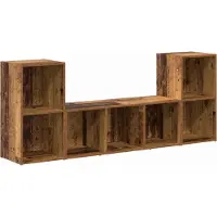 Syfax Tv-meubelset Wandgemonteerd 3 pcs Bruin Bewerkt hout