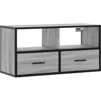 vidaXL Tv-meubel 80x31x39,5 cm bewerkt hout metaal grijs sonoma eiken