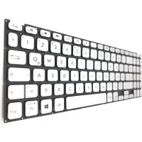 T-ProTek DUITSE - Toetsenbord, zilverkleurig, zonder frame, compatibel met Asus VivoBook 15 X515KA-EJ022T